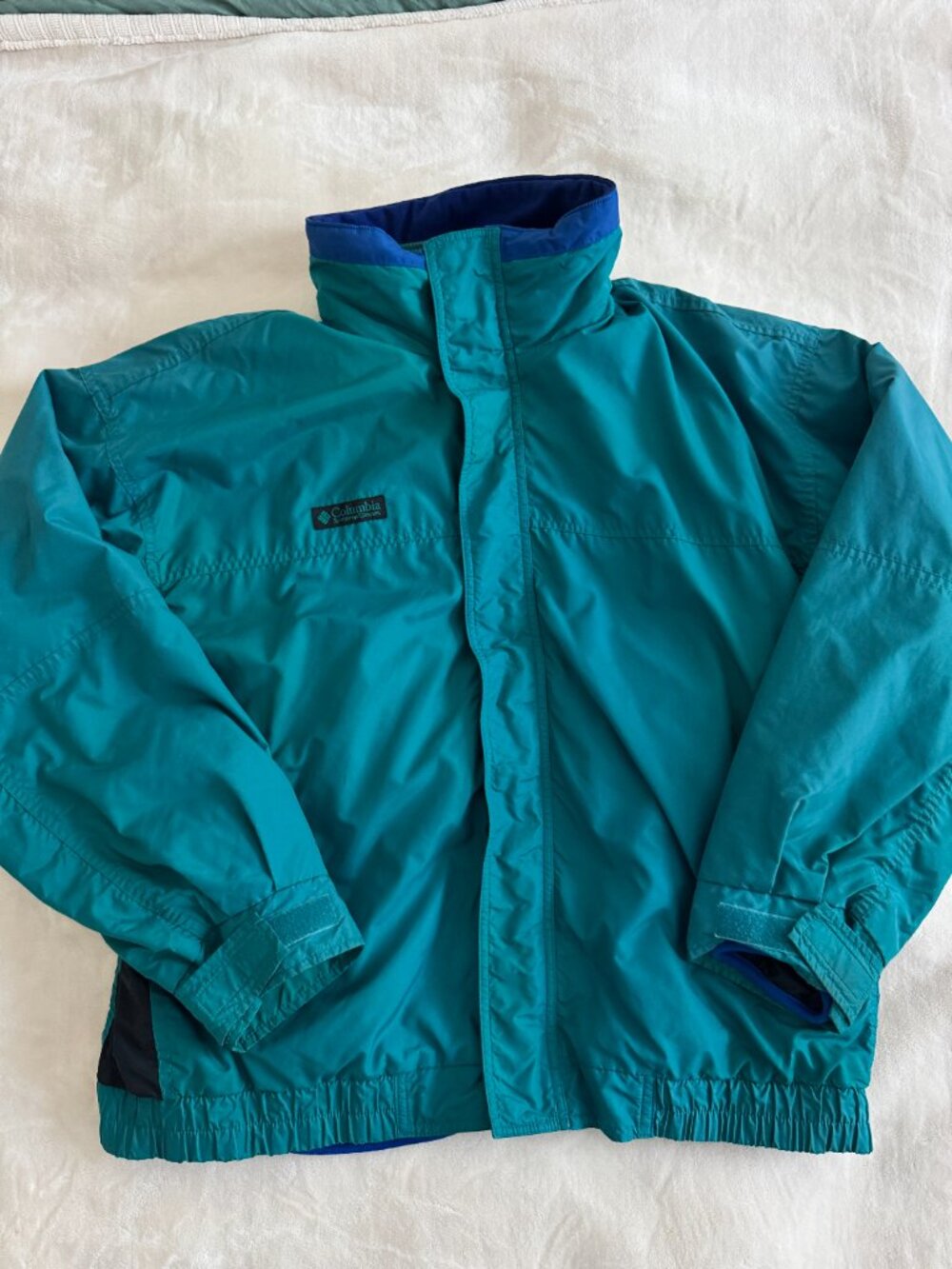 Vintage 1995 Columbia Bugaboo 3 in 1 Ski Jacket Mens L Teal Blue Fleece